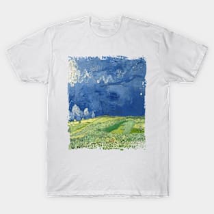 Vincent Van gogh wheatfield thunderclouds T-Shirt